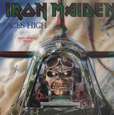 12” アイアン・メイデン エイシズ・ハイ EMS50148 EMI /00260 Iron Maiden Aces High Japanver w/ OBI EMI EMS-50148 VINYL LP