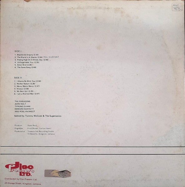 The Paragons - Riding High With The Paragons (LP, Album, RE, Bla) (Very Good Plu