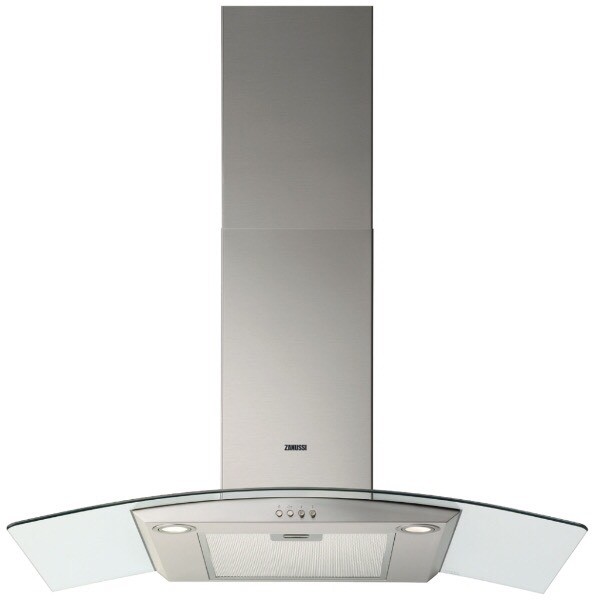 BNIB ZANUSSI 90cm Glass and Stainless Steel Extractor Fan Hood ZHC9234X