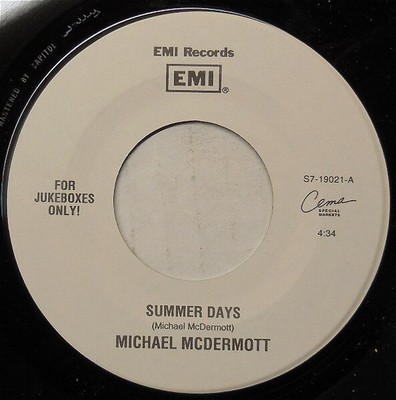 Michael McDermott - Summer Days (7'', Single, Jukebox) VG+ - 3244389089