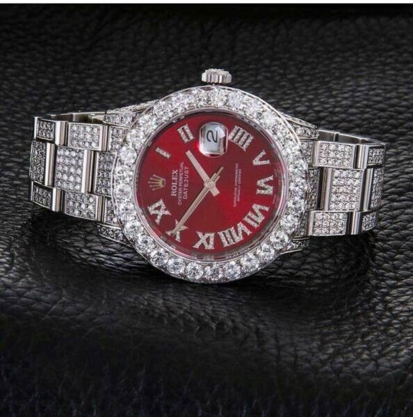 rolex datejust red dial