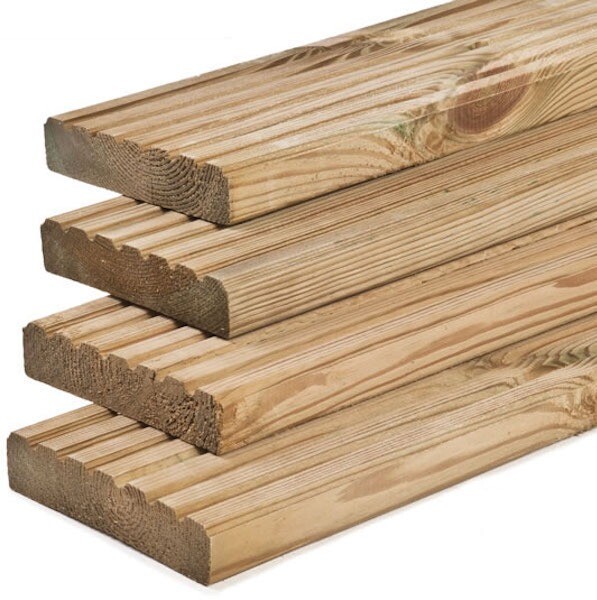 NEW Treated Timber Decking Boards Pressure Treated Timber 6 inch 150mm