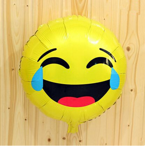 18 inches Round Cartoon smiley face Aluminum balloon Birthday party decoration W
