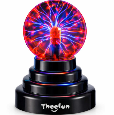 Theefun sfera al plasma 7,6 cm globo touch USB/batterie luce notte casa camera