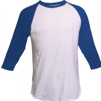 Mens Shirt baseball red black royal blue 3/4 sleeve small med large xl xxl NEW 