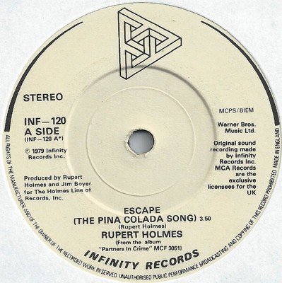 Rupert Holmes - Escape (The Pina Colada Song), 7''(Vinyl)