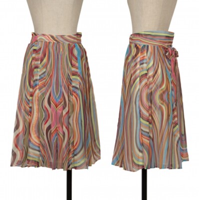 スカート PAUL SMITH Woman Skirt Multicolor W1R014SBP11071 32 Women's Cotton Mixed Stripe Crochet Knitted Skirt