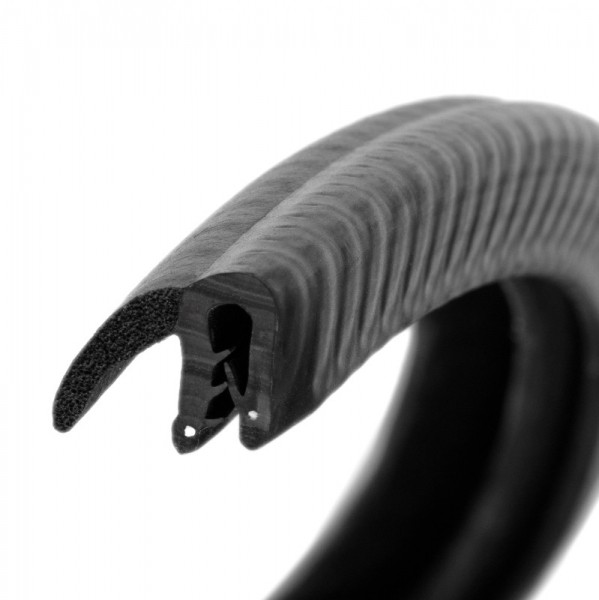 EPDM-Weichgummi-Kantenschutz, Klemmbereich 1,0-3,5 mm, schwarz, Dichtprofil