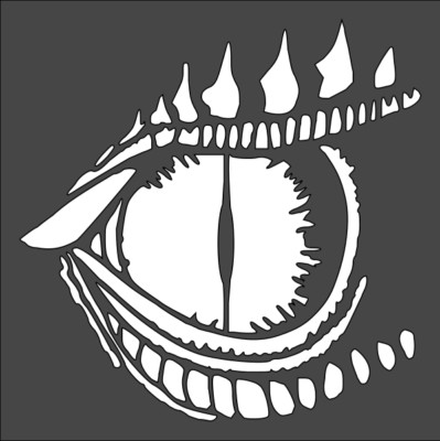 4''x4'' Clear Plastic Stencil - Dragon (SC397)*****