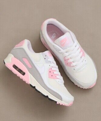 Nike Air Max 90 White Pink Women's All Sizes Shoes Sneakers FN7489 100 BRAND NEW