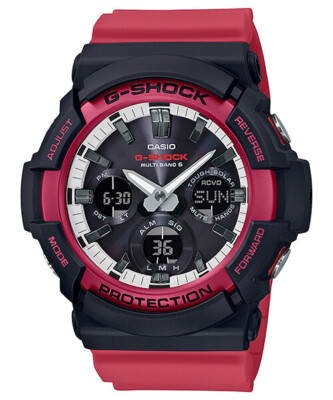 Pre-owned Casio G-shock Black Red Elegantly Casual Design Men's Watch Gas-100rb-1a
