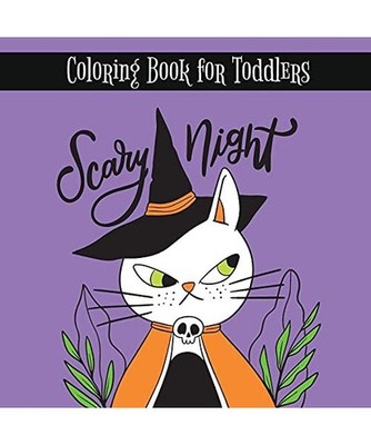 Scary Night Coloring Book: Spooky Cute Halloween Coloring Book for Kids All Ages