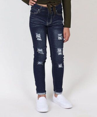 MSRP $36 Cutie Patootie Midnight Distressed Jeans - Girls Midnight Size 2T NWOT