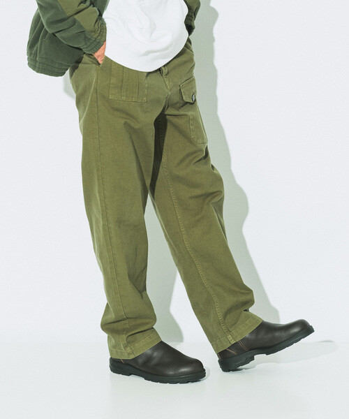Nigel Cabourn LYBRO 2プリーツワークパンツ 32 カーキ Nigel Cabourn LYBRO 2プリーツワークパンツ 32 カーキ