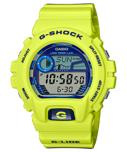 Pre-owned Casio Glx-6900ss-9 Watch G-lide Men's G-shock Digital Waterproof Yellow
