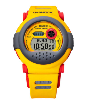 Pre-owned Casio G-shock G-b001mve-9jr Limited Yellow Carbon Core Extra Bezel Men Watch
