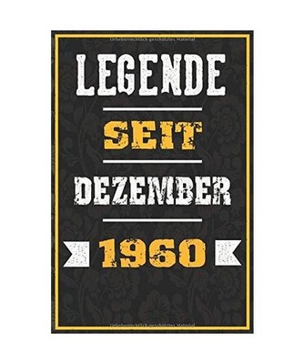 LEGENDE SEIT DEZEMBER 1960: Notizbuch / Tagebuch Lustige Geschenke & witzige Ges