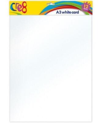 The Cre8 Art & Artisanat Carte A3 Carte Blanche 12 Feuille