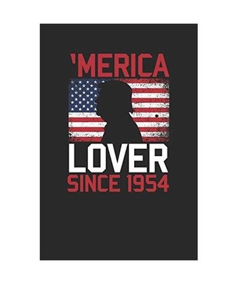 Merica Lover Since 1954: Small Lined Notebook - Birthday Gift Idea For Women And