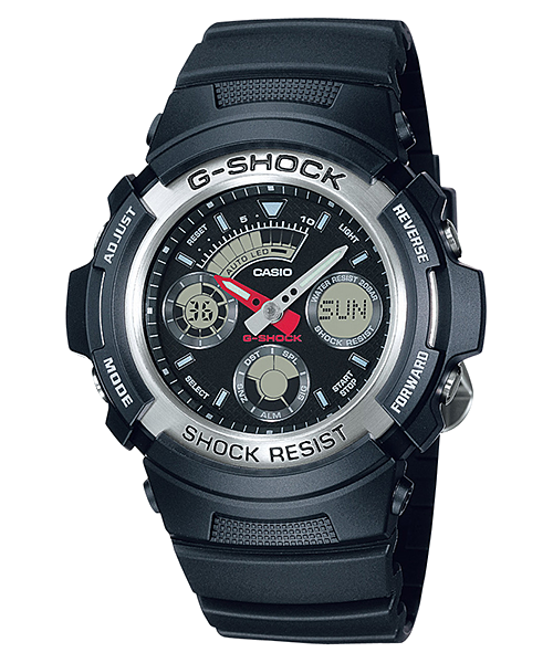 Casio G-Shock Shock Resistant Resin Band LED Light Watch AW-590-1A