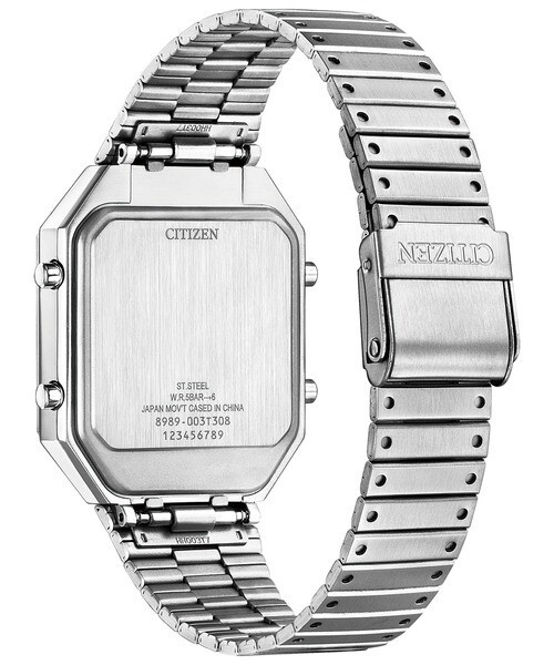 Pre-owned Citizen Jg2126-69e Record Label Ana-digi Thermo Sensor Quartz Unisex Watch Japan