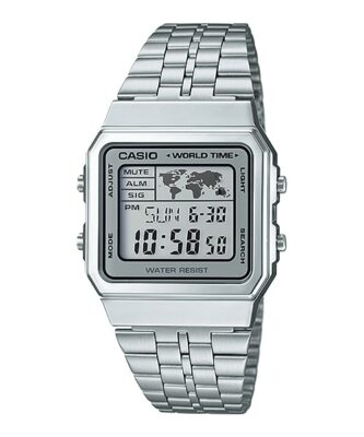 Casio  A500WA-1/7 A500WGA-1/7/9 Digital watch Silver/Gold Tone Stainless Steel