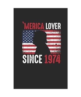 Merica Lover Since 1974: Graph Paper Notebook - Birthday Gift Idea For Women And
