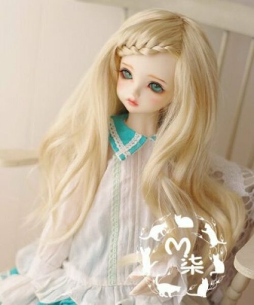 1 3 8-9 Bjd Wig Dal Pullip SD LUTS MSD DOD DOC DD Dollfie Doll wigs gold curl