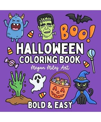 Halloween Coloring Book: Bold & Easy Designs for Adults 
