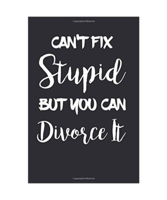 Can't Fix Stupid But You Can Divorce It.: Funny Ex Wife Ex Husband Writing Journ