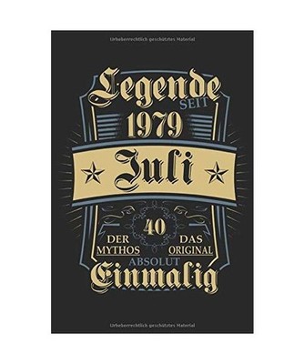 Legende seit Juli 1979 40. Geburtstag: Ein Notizbuch oder Album mit Platz auf 12