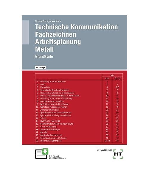 Technische Kommunikation: Fachzeichnen - Arbeitsplanung - Metall Grundstufe, Sil