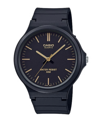 Casio MW240-1E2V, Аналоговые часы, черный полимерный ремешок, водонепроницаемость 50 метров, 43 мм