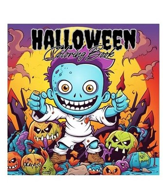 Halloween Coloring Book: 35 Cute Spooky Scary Images for kids, unleash your imag