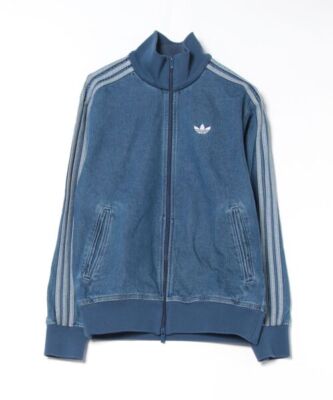 adidas DENIM FIREBIRD TRACKTOP Lサイズ ① Adidas Original Adicolor Denim Firebird Track Top