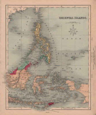 1900 Now Map Of The Philippines Islands Vatican