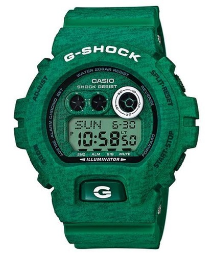Pre-owned Casio G-shock Gd-x6900ht-3 Heathered Green Pattern Mens Digital Sports Watch