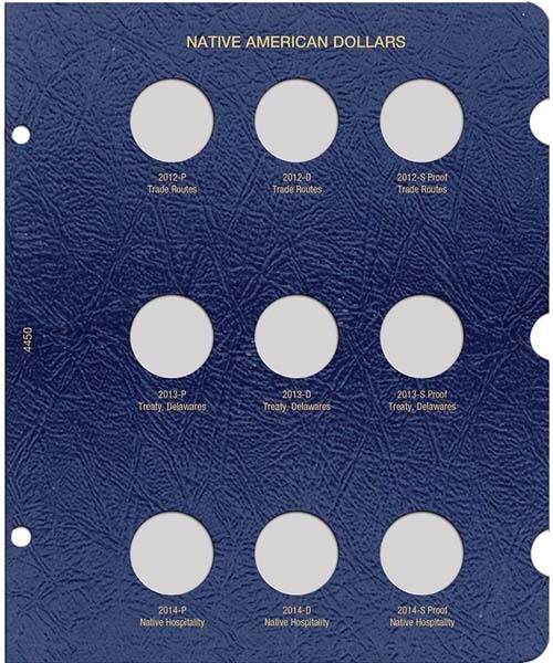 Whitman Classic Coin Album Update Page For Native American Dollar