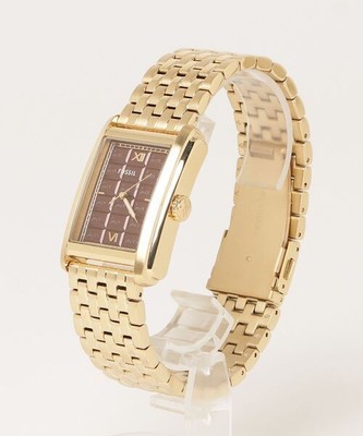 Pre-owned Fossil Watch Willy Wonka Le1190set Men's Gold Three-hand Gold-tone With Box