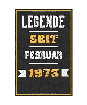LEGENDE SEIT FEBRUAR 1973: Notizbuch / Tagebuch Lustige Geschenke & witzige Gesc
