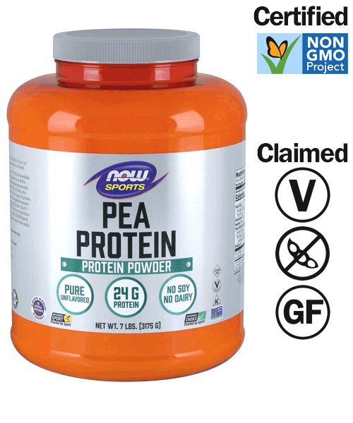 Now Foods PEA PROTEIN - 7 lbs, 96 Servings - Natural Unflavored Protein Powder