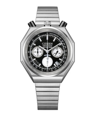 Pre-owned Citizen × Jam Home Made Jcz003 Bullhead Black Dial Tsuno Chrono Watch Panda 2