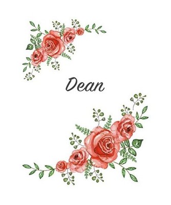Dean: Personalized Notebook with Flowers and First Name – Floral Cover 