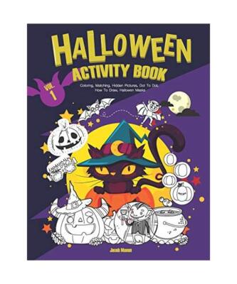 Halloween Activity Book VOL.1: Coloring, Matching, Hidden Pictures, Dot To Dot, 