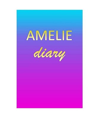 Amelie: Journal Diary | Personalized First Name Personal Writing | Letter A Blue