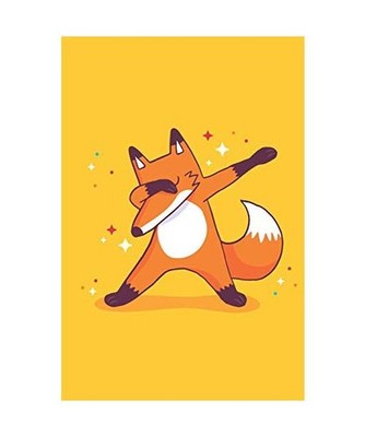 Dabbing Fox: Graph Paper Notebook, 6x9 Inch, 120 pages, Playful Press