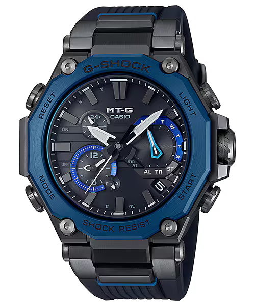 Pre-owned Casio G-shock Mt-g Connected Black Dial Resin Band Watch Mtgb2000b-1a2