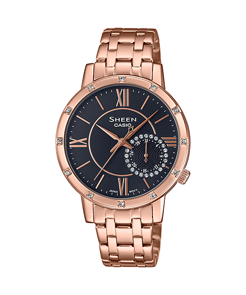 Casio Sheen 50M Water Resistance Pink Gold Stainless Steel B