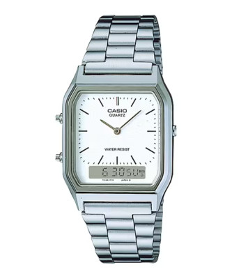 Casio New AQ-230A-7D Retro Digital Analog Alarm Mens Watch AQ-230 AQ-230A