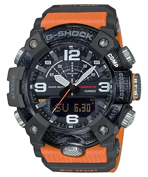Pre-owned G-shock Casio Men's  Master Of Mudmaster Carbon Core Guard Quad Sensor Watch